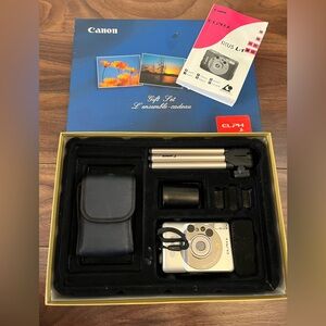 Canon Silver and Black Camera Set from 1997